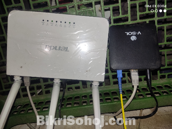 Tenda F3 Router & V-Sol ONU, 8 Months Warranty